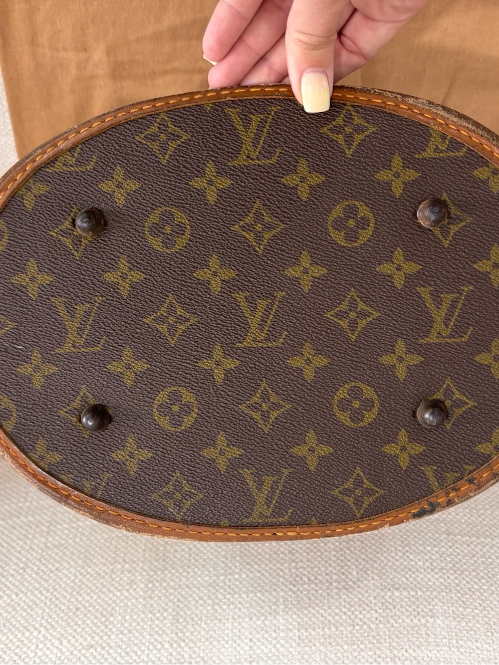 Authentic Louis Vuitton Bucket GM 1970s monogram vintage bag - Picture 10 of 14